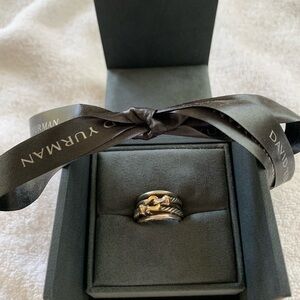 David Yurman Two-Tone Gold and Silver Ring